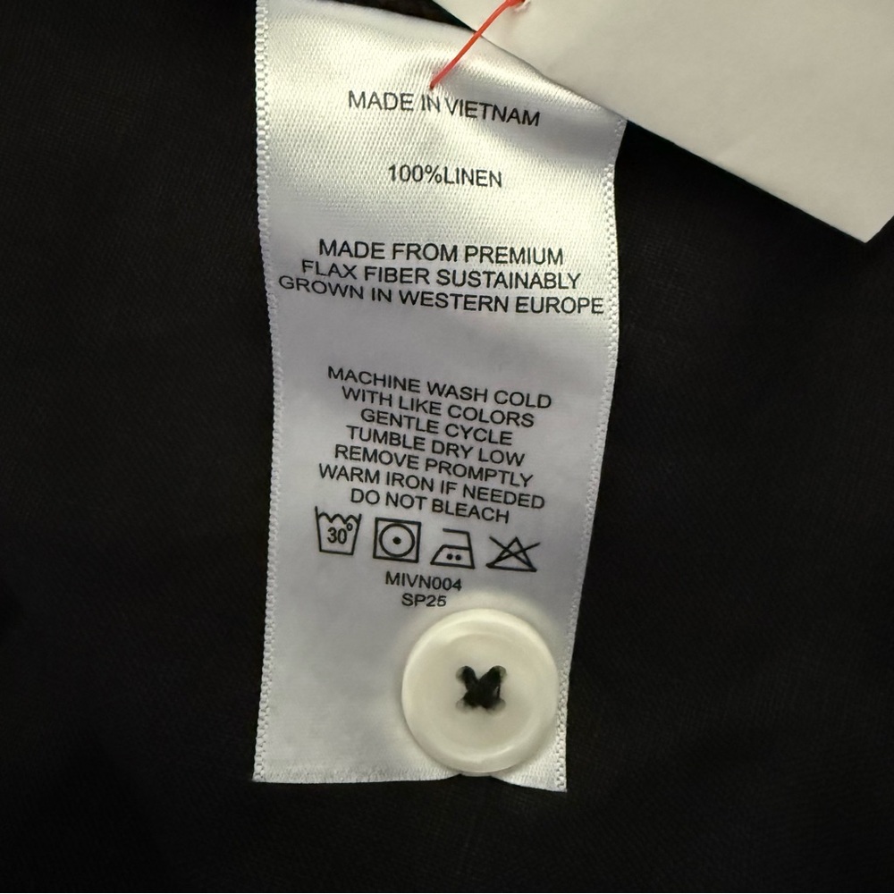 NWT Quince 100% European Linen Button Front Dress - Small - Picture 12 of 13